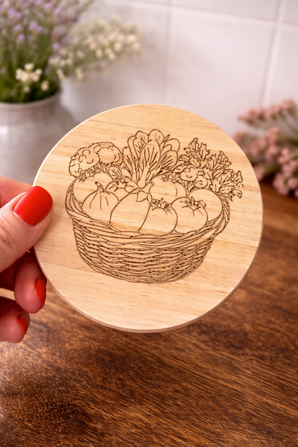 Engraved Wooden Coaster