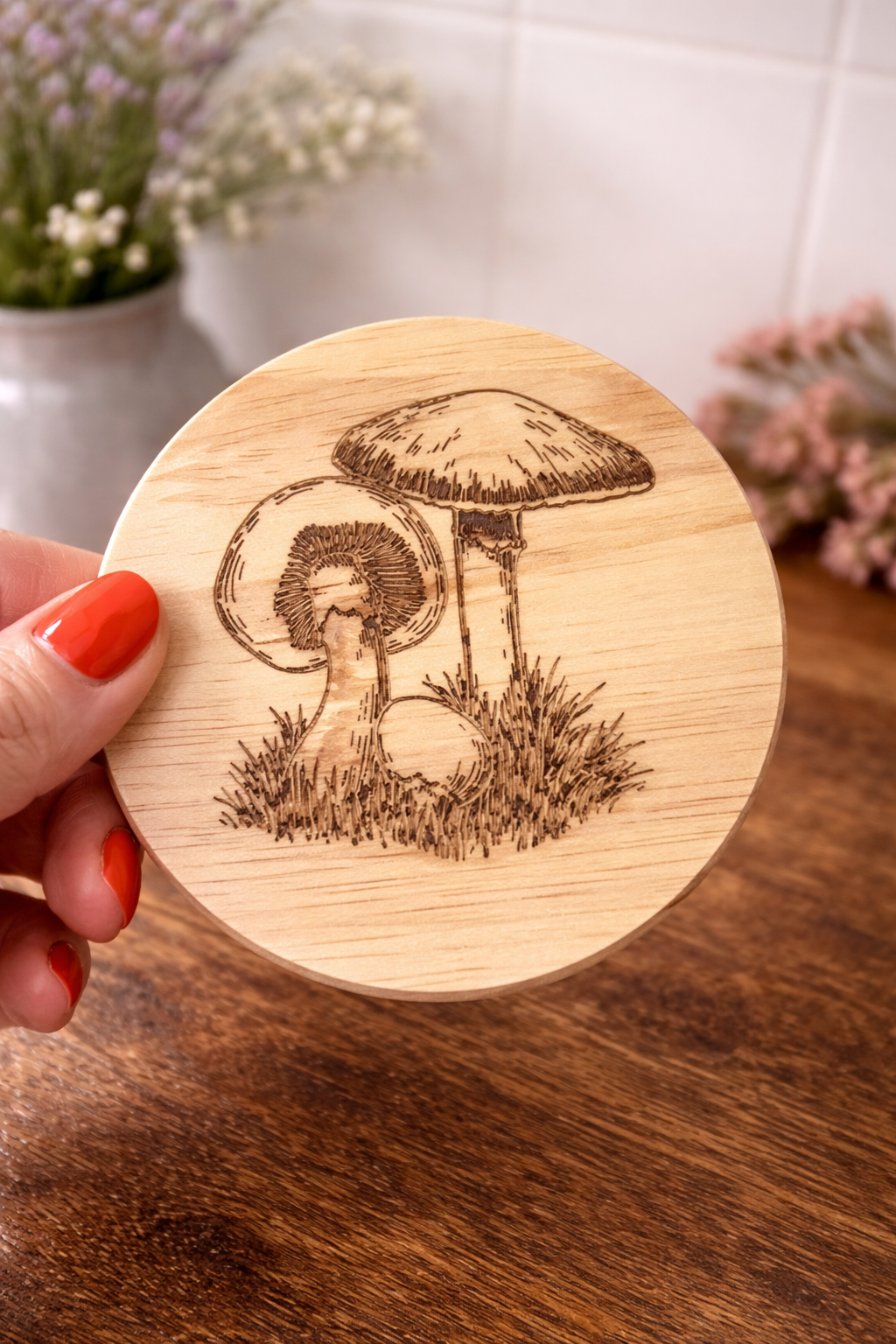 Engraved Wooden Coaster