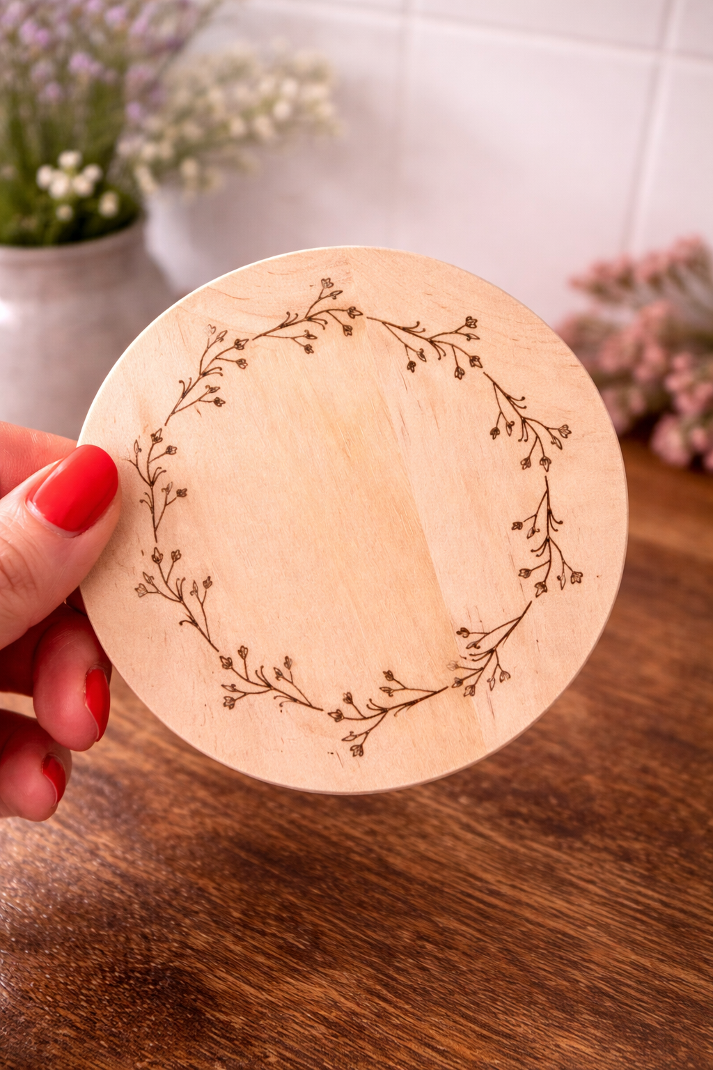Engraved Wooden Coaster