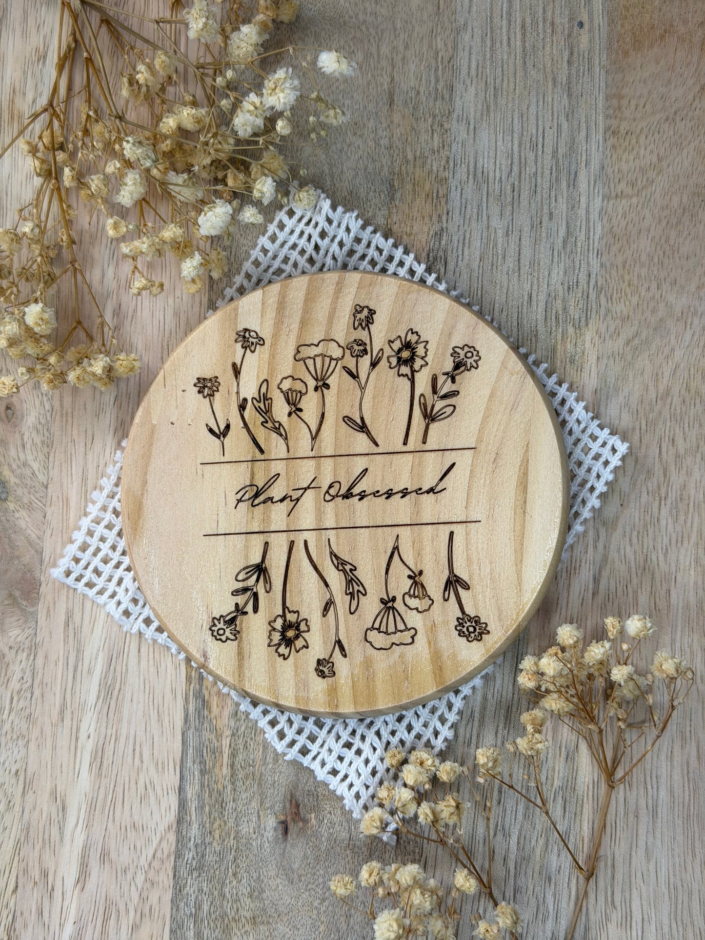 Engraved Wooden Coaster
