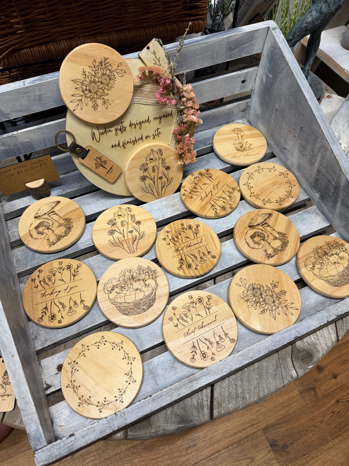 Engraved Wooden Coaster